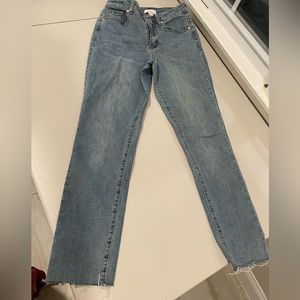 cut bottom jeans